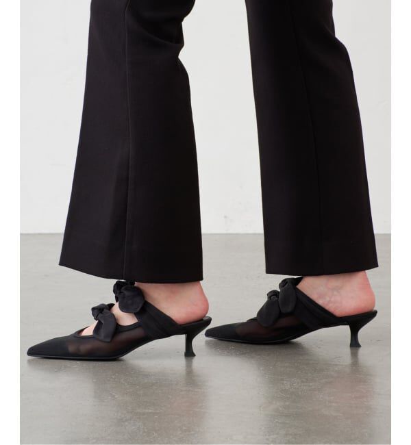 GRISE「《WEB+一部店舗限定》GRISE ポインテッド DOUBLE BOW ミュール」|パンプス|