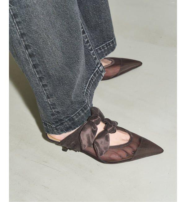 GRISE「《WEB+一部店舗限定》GRISE ポインテッド DOUBLE BOW ミュール」|パンプス|