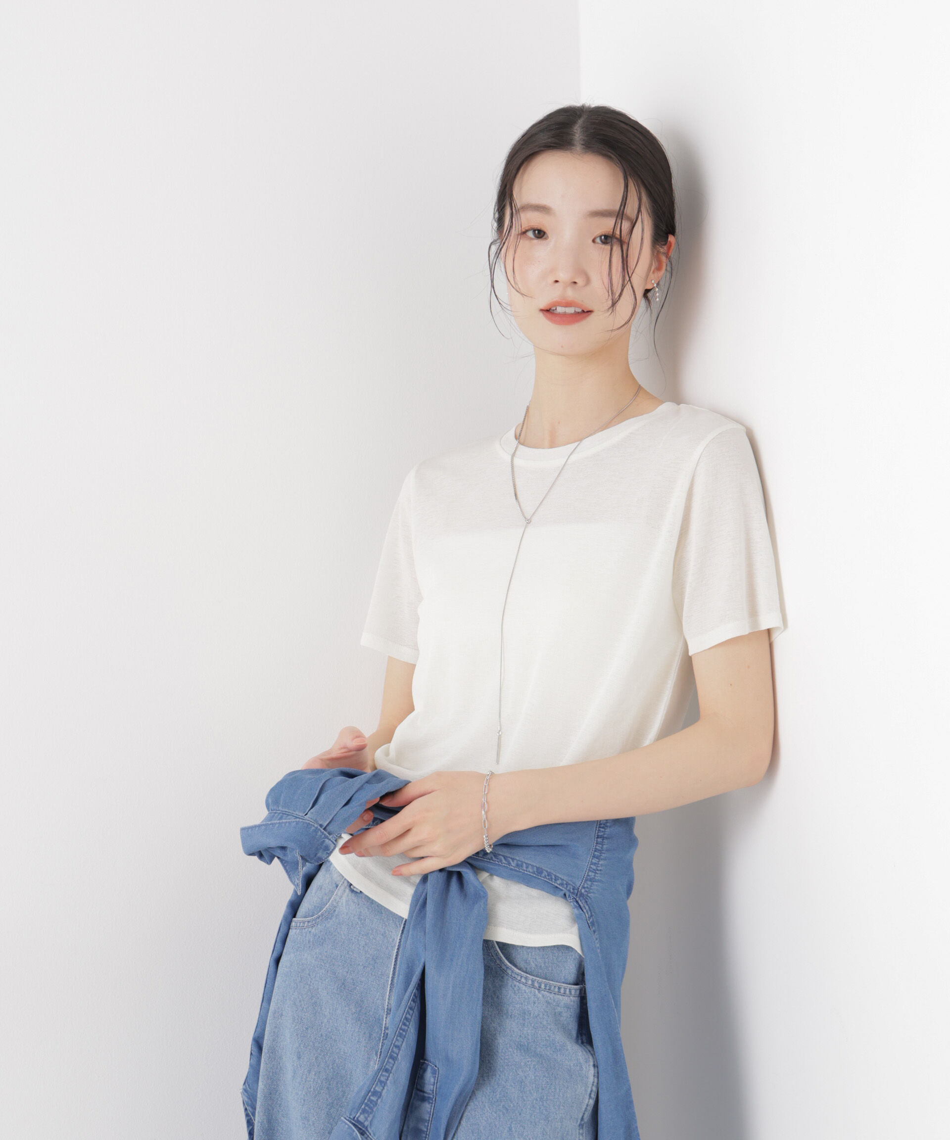 nano･universe「スラブシアー半袖Tシャツ」|Tシャツ・カットソー|