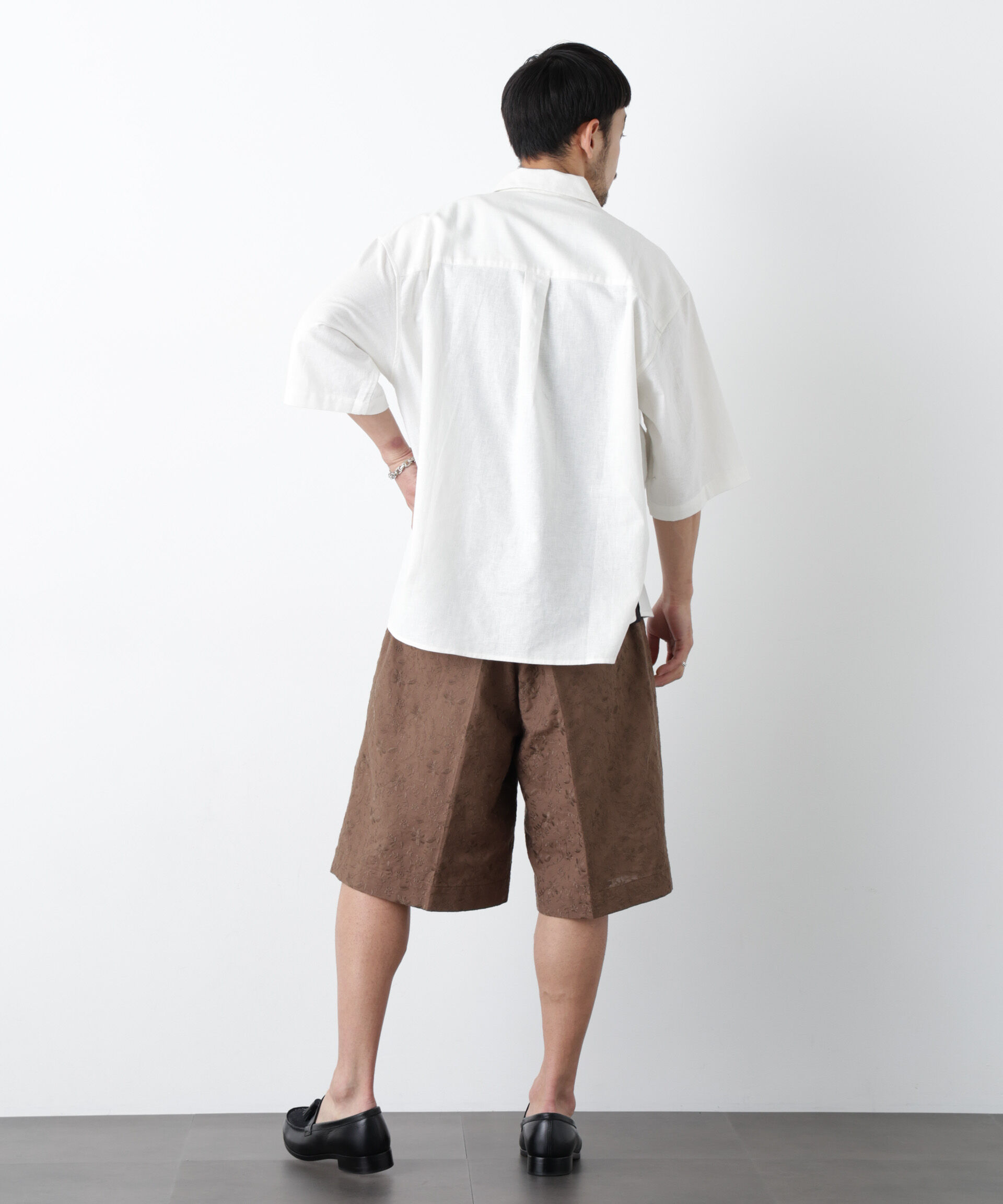 nano･universe「｢OtoNANO｣&times;masoret 総柄刺繍ショートパンツ(セットアップ可)」|チノ|