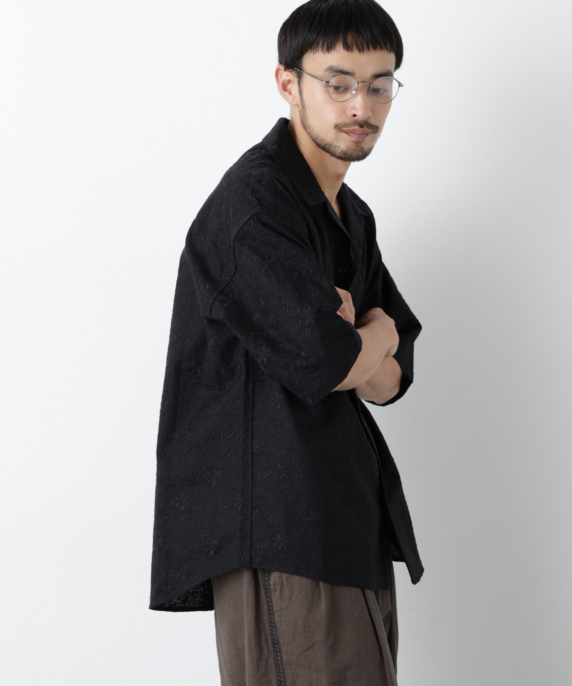 nano･universe「｢OtoNANO｣&times;masoret総柄刺繍シャツ(セットアップ可)」|シャツ・ブラウス|