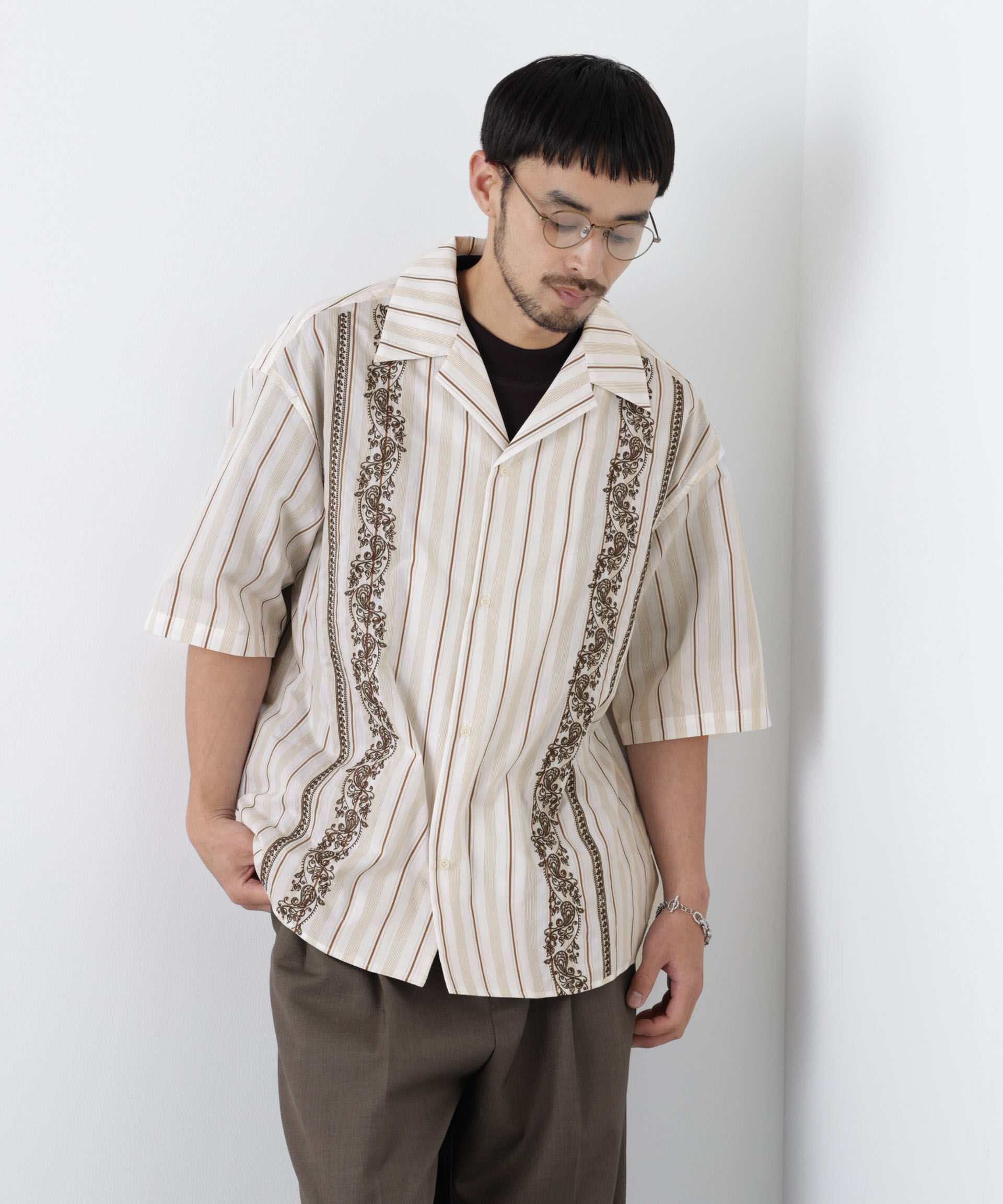 nano･universe「｢OtoNANO｣&times;masoret 刺繍シャツ」|シャツ・ブラウス|