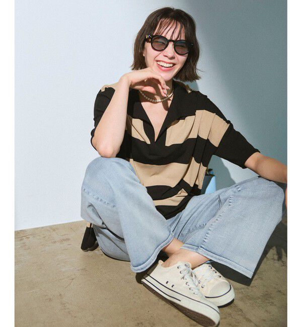 自由区「ウスカルデニムワイドストレート パンツ」|デニム|
