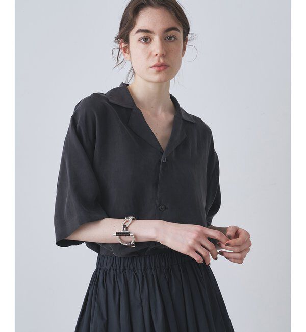 「【Drawing Numbers】キュプラオープンカラーシャツ」|シャツ・ブラウス|