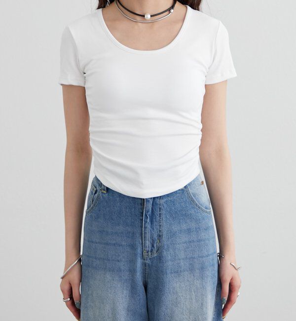  「バックシャンレースちびTシャツ」|Tシャツ・カットソー|