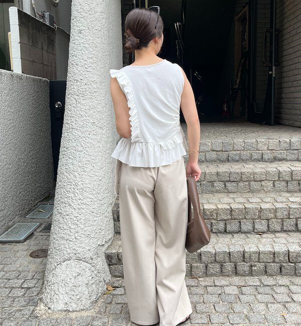  「アシメフリルノースリT」|Tシャツ・カットソー|
