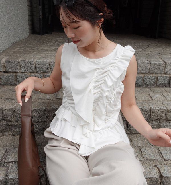  「アシメフリルノースリT」|Tシャツ・カットソー|