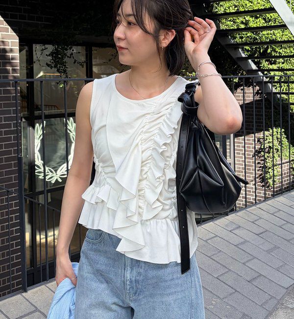  「アシメフリルノースリT」|Tシャツ・カットソー|