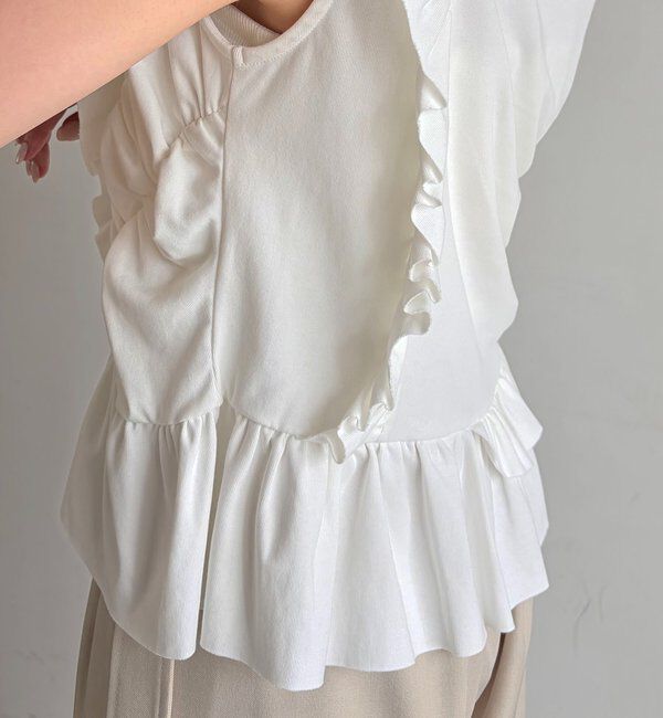 「アシメフリルノースリT」|Tシャツ・カットソー|