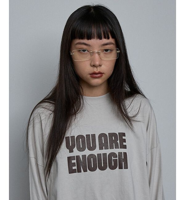 NOMINE「【ユニセックス】オーバーシルエット ロゴ ロンT」|Tシャツ・カットソー|ライトグレー