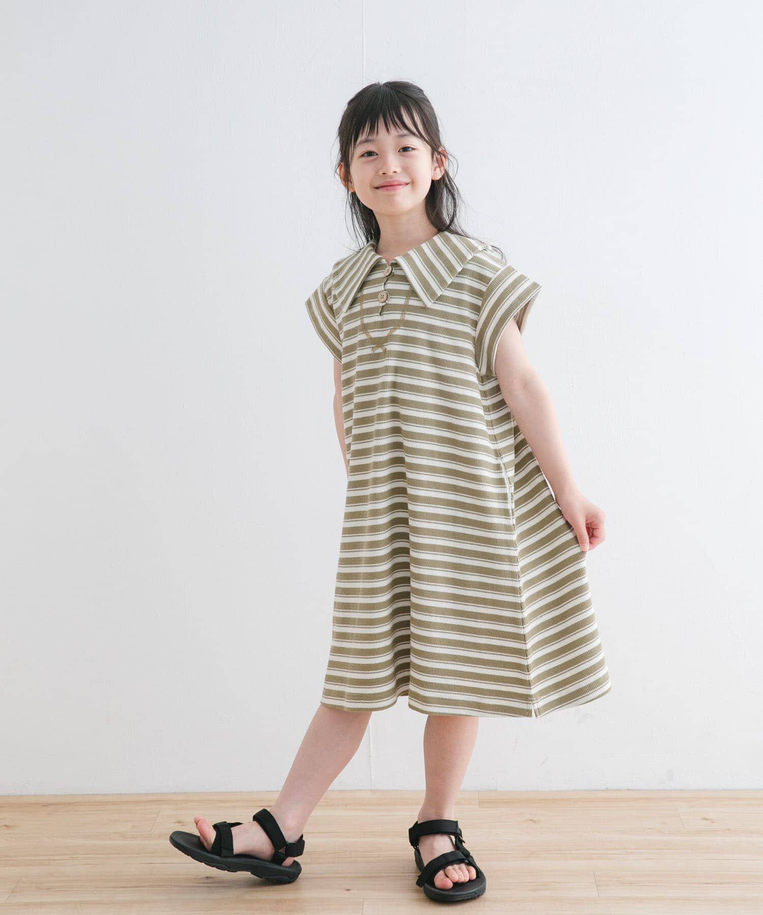 URBAN RESEARCH DOORS「『WEB/一部店舗限定サイズ』セーラーカラーカットワンピース(KIDS)」|ワンピース|