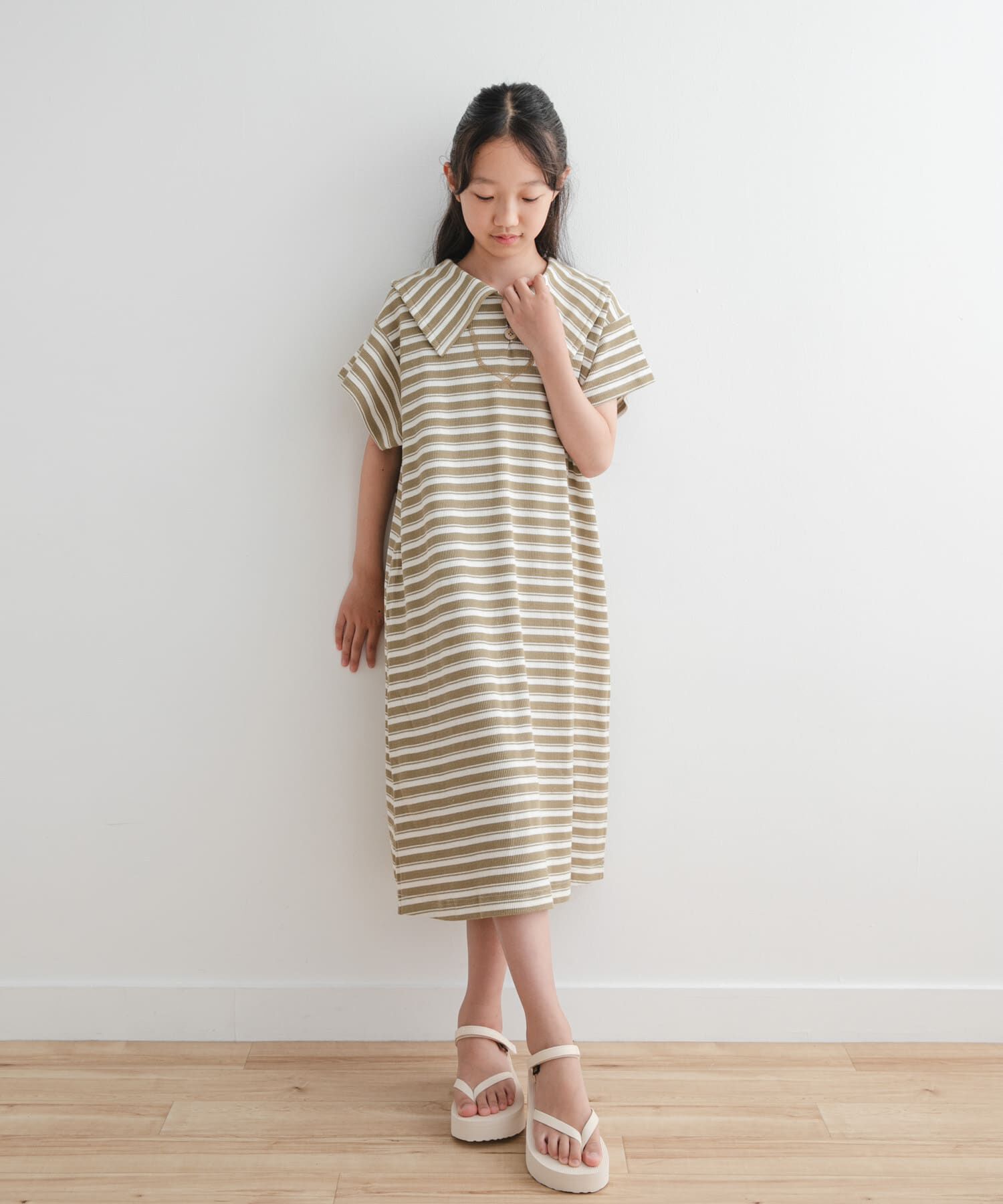 URBAN RESEARCH DOORS「『WEB/一部店舗限定サイズ』セーラーカラーカットワンピース(KIDS)」|ワンピース|