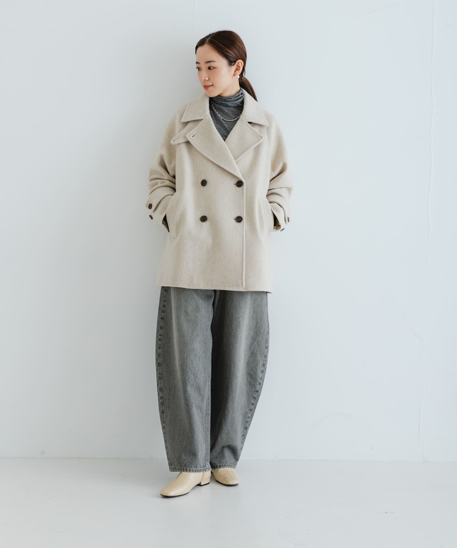 URBAN RESEARCH「『MADE IN JAPAN』スクエアトゥローヒールショートブーツ」|ショートブーツ|