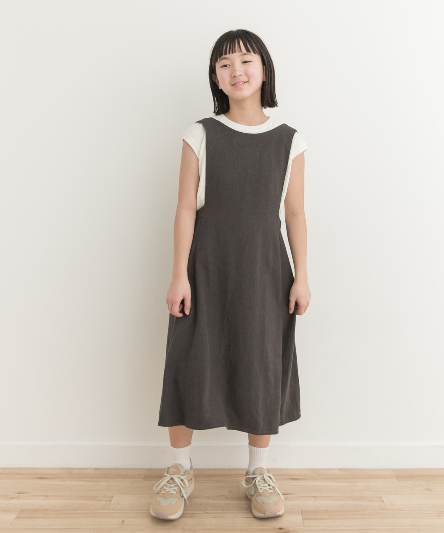 URBAN RESEARCH DOORS「『親子リンク』リネンレーヨンジャンパースカート(KIDS)」|ワンピース|