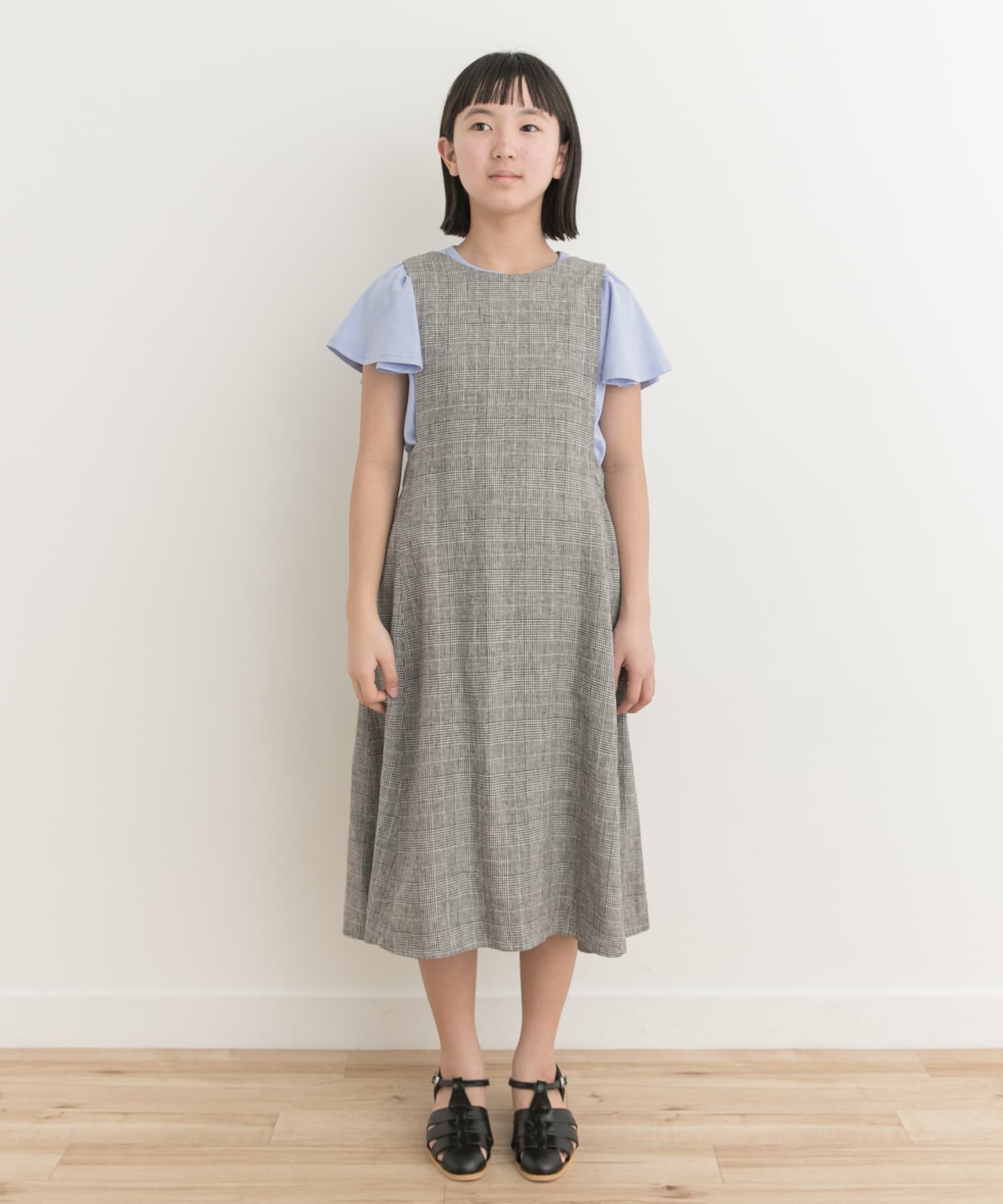 URBAN RESEARCH DOORS「『親子リンク』リネンレーヨンジャンパースカート(KIDS)」|ワンピース|