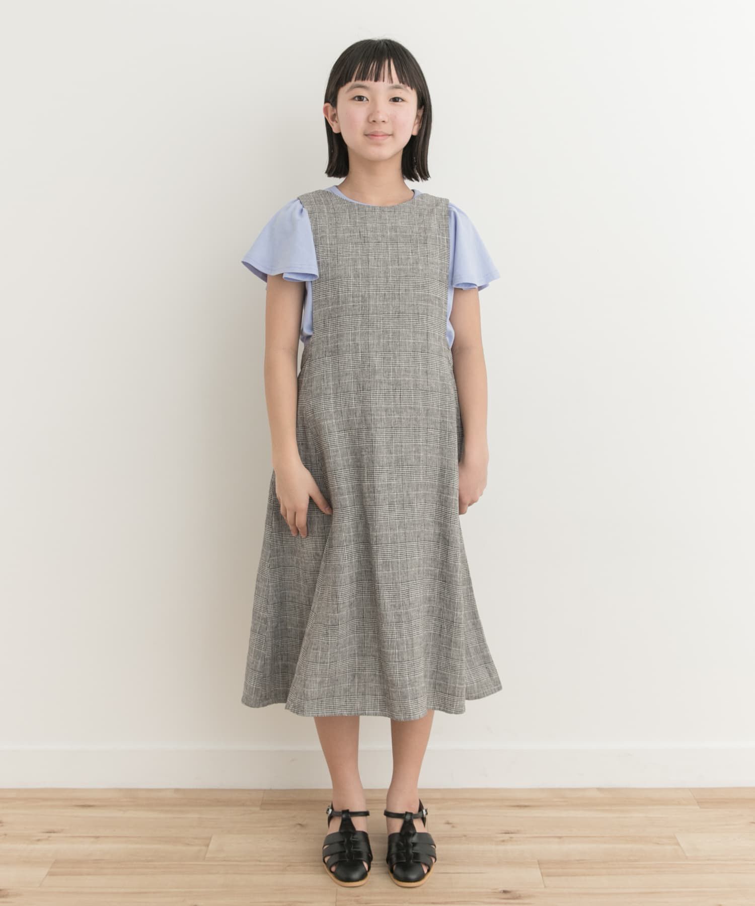 URBAN RESEARCH DOORS「『親子リンク』リネンレーヨンジャンパースカート(KIDS)」|ワンピース|