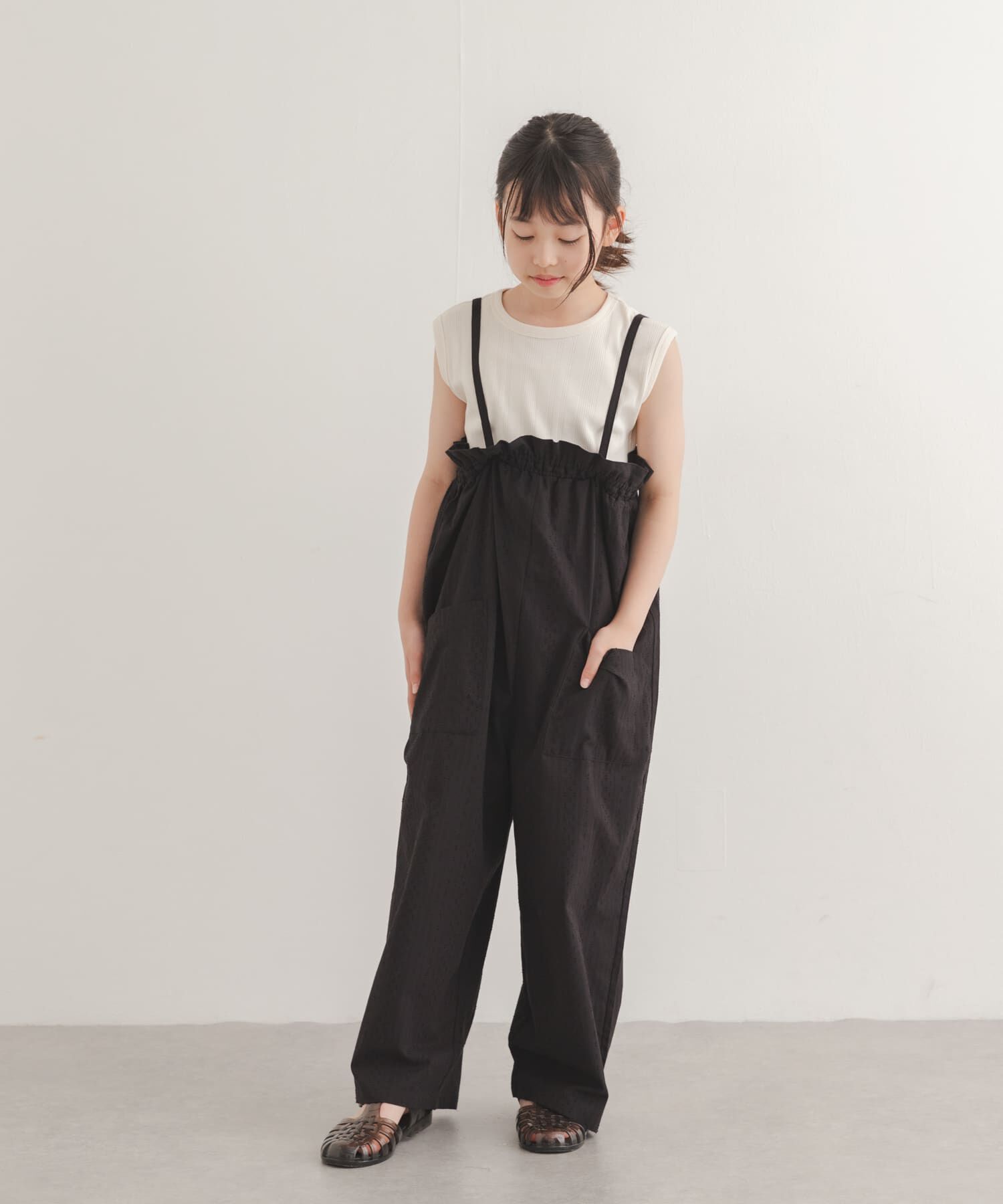 URBAN RESEARCH DOORS「フリルバギーキャミサロペット(KIDS)」|ワンピース|