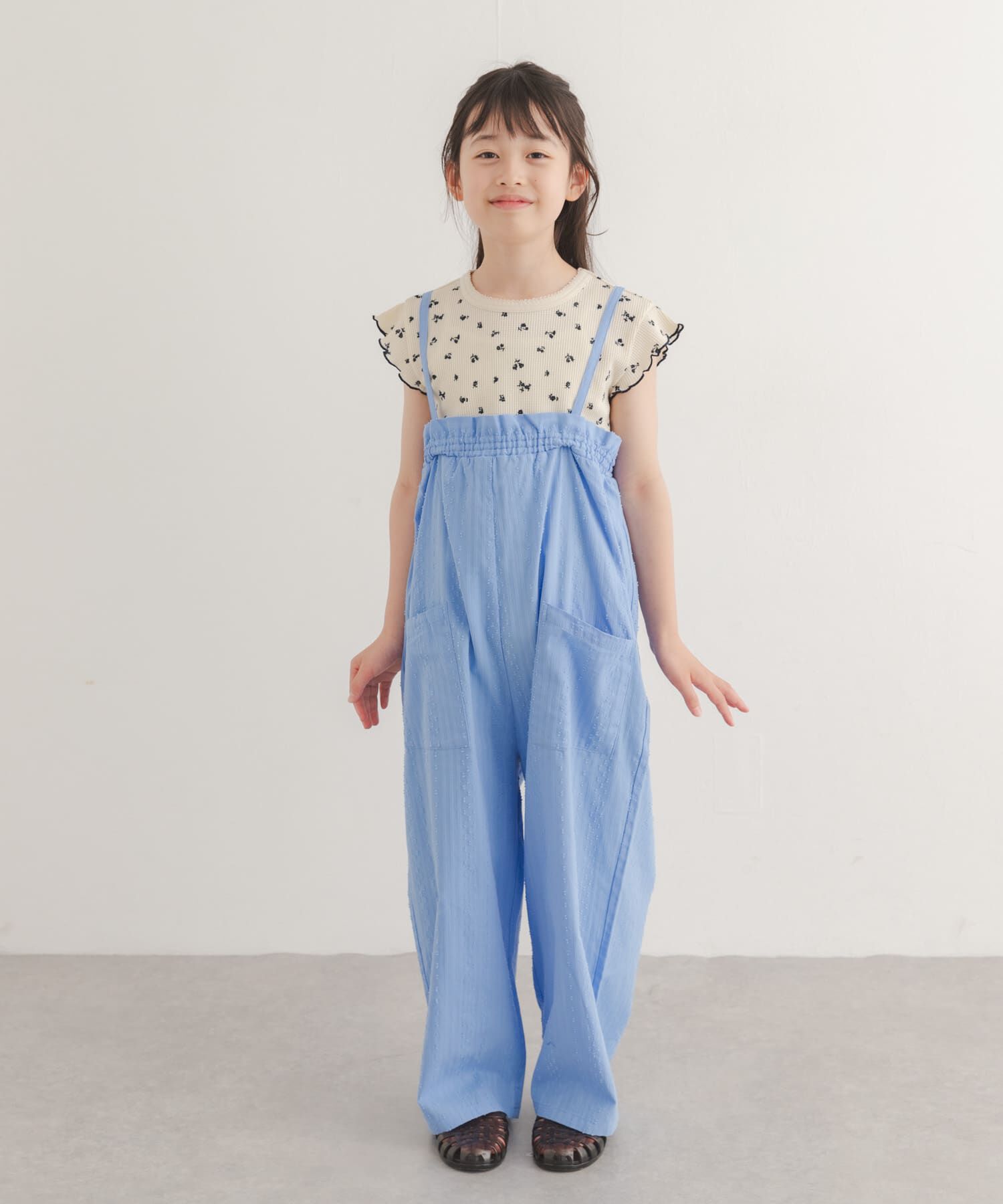 URBAN RESEARCH DOORS「フリルバギーキャミサロペット(KIDS)」|ワンピース|