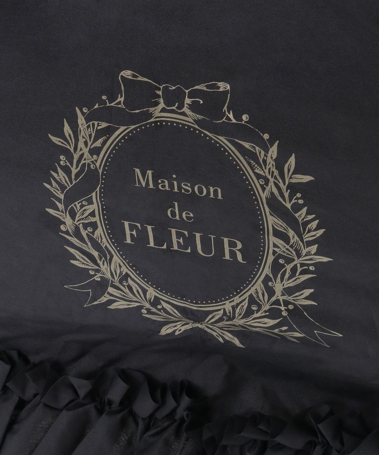 Maison de FLEUR「【UVカット率100％生地使用/UPF50+/晴雨兼用】遮光&UV CUT フリル折りたたみ傘」|傘|