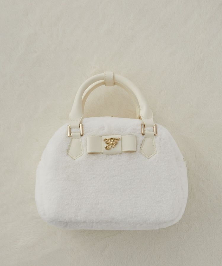 Maison de FLEUR「【限定カラーあり】フェイクファーラウンドバッグ」|ハンドバッグ|