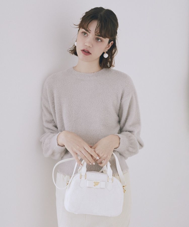 Maison de FLEUR「【限定カラーあり】フェイクファーラウンドバッグ」|ハンドバッグ|