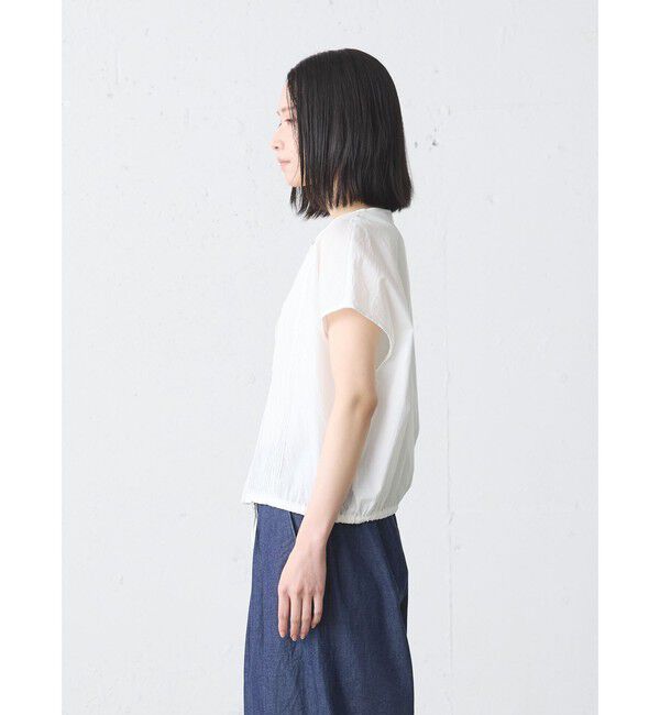 MidiUmi「MidiUmi ピンタックノースリーブシャツ」|シャツ・ブラウス|