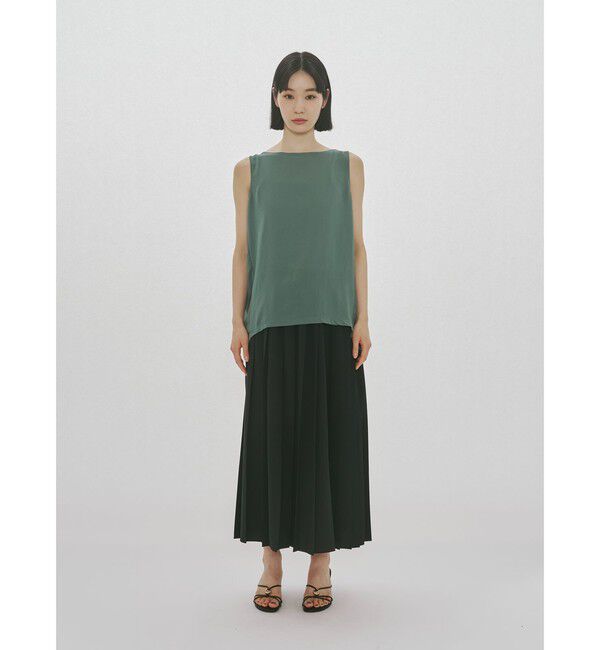 MIDIUMISOLID「MIDIUMISOLID for Ladies アシンメトリープリーツスカート」|スカート|