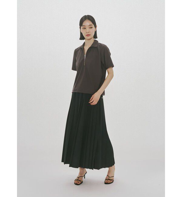 MIDIUMISOLID「MIDIUMISOLID for Ladies アシンメトリープリーツスカート」|スカート|