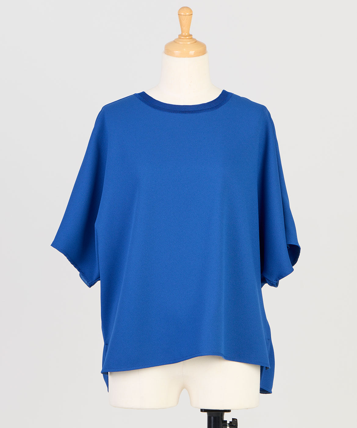 INED「《大きいサイズ》ジョーゼットドルマンスリーブカットソー《吸水速乾》」|Tシャツ・カットソー|ブルー1