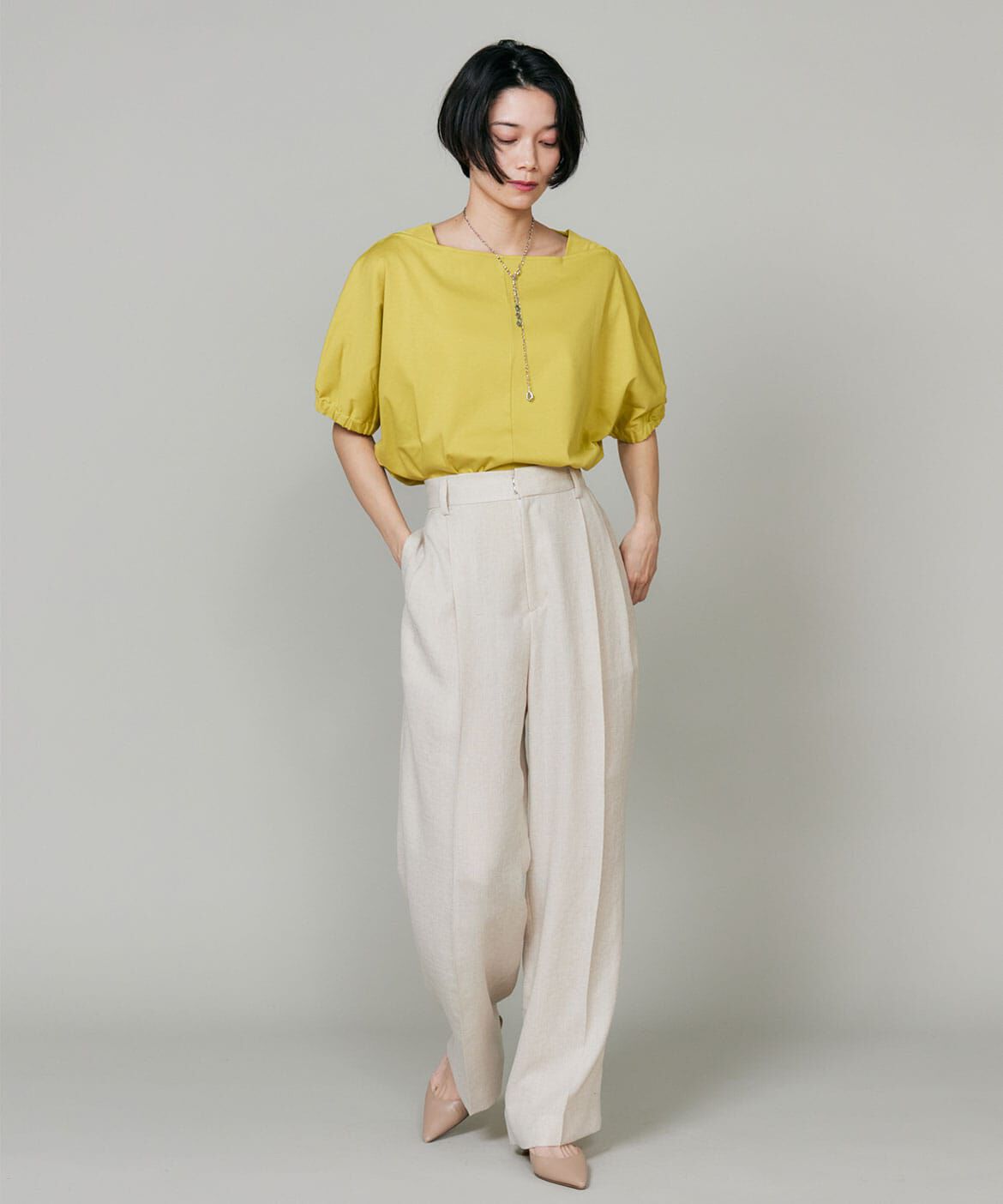 INED「《大きいサイズ》ドルマンスリーブカットソー」|Tシャツ・カットソー|