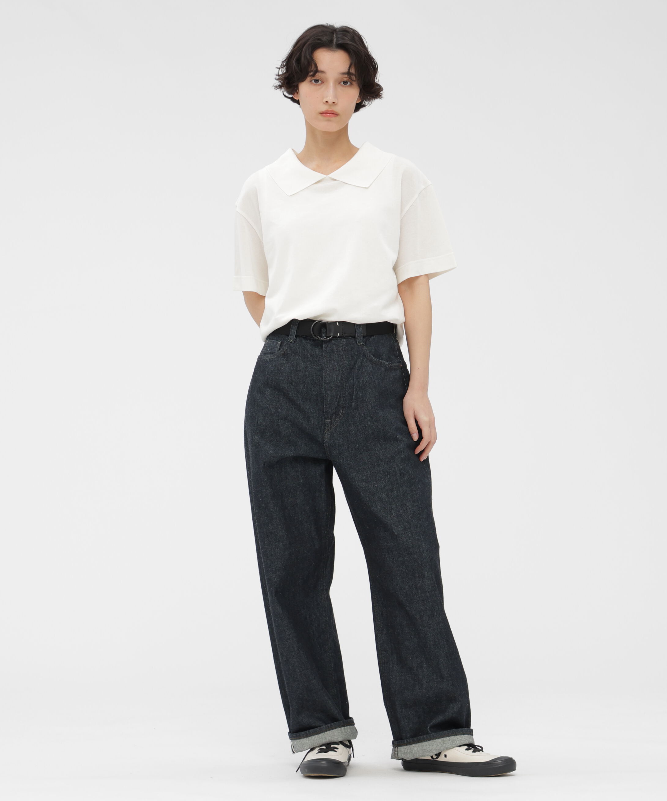  「COTTON LINEN PIQUE JERSEY TOP」|Tシャツ・カットソー|