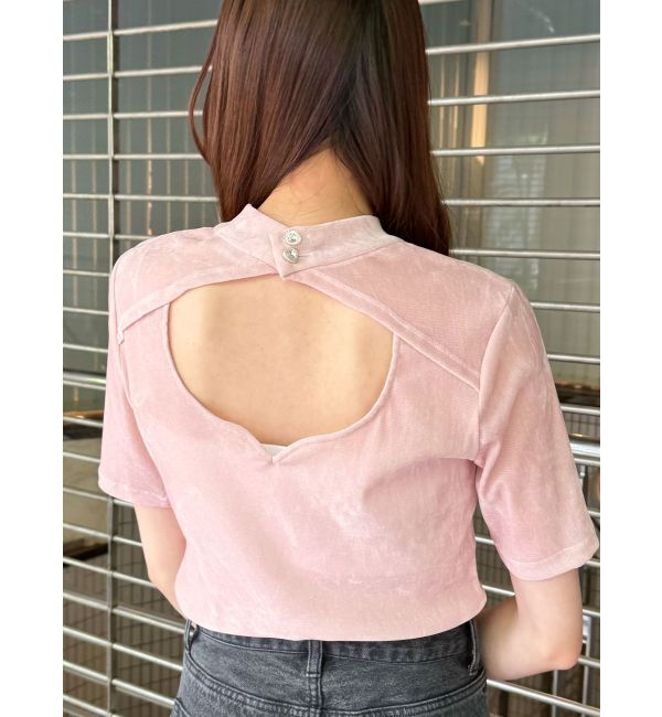 CALNAMUR「TULLE FLOCKING EMB TOPS/チュールフロッキングエンブロイダリートップス」|Tシャツ・カットソー|