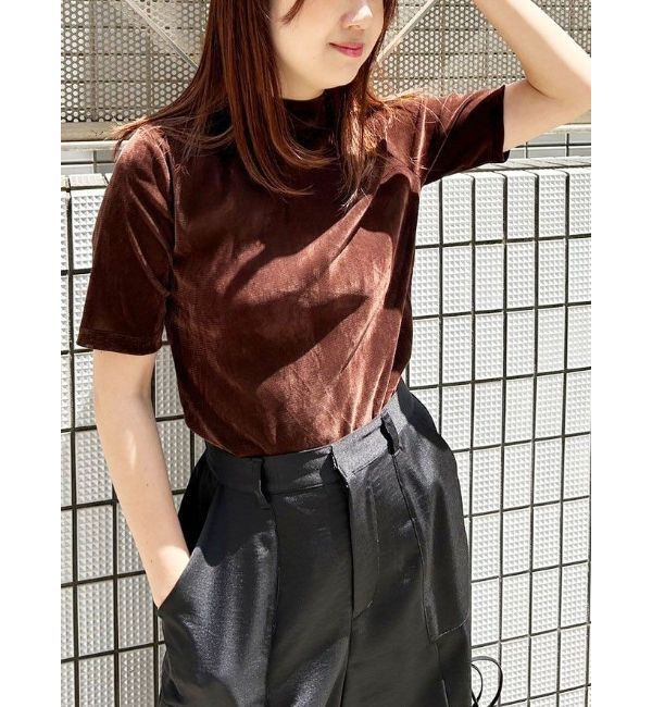 CALNAMUR「TULLE FLOCKING EMB TOPS/チュールフロッキングエンブロイダリートップス」|Tシャツ・カットソー|