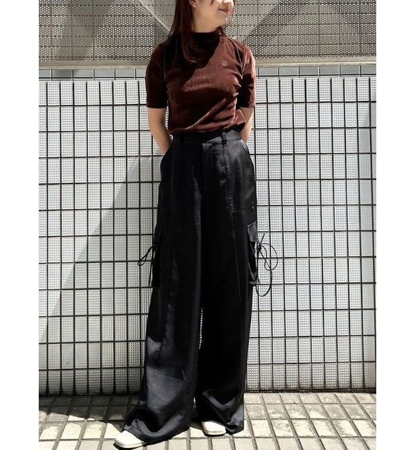CALNAMUR「TULLE FLOCKING EMB TOPS/チュールフロッキングエンブロイダリートップス」|Tシャツ・カットソー|