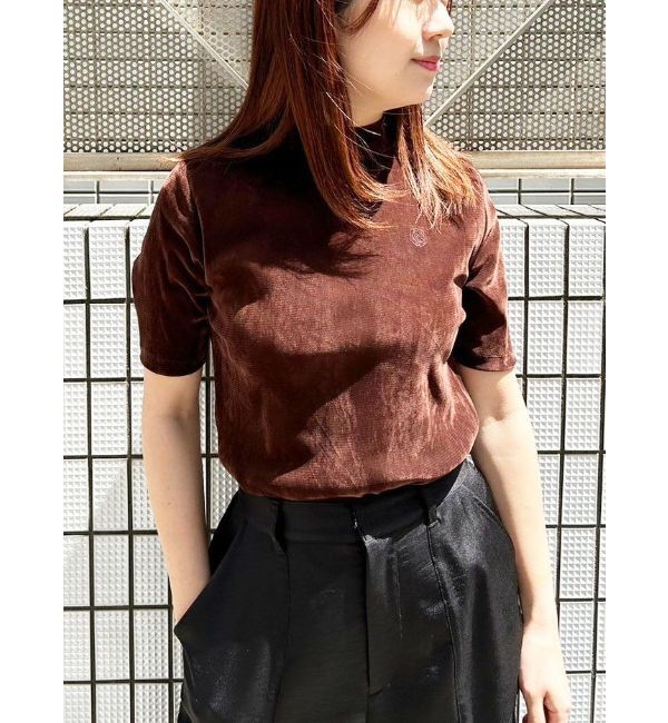 CALNAMUR「TULLE FLOCKING EMB TOPS/チュールフロッキングエンブロイダリートップス」|Tシャツ・カットソー|