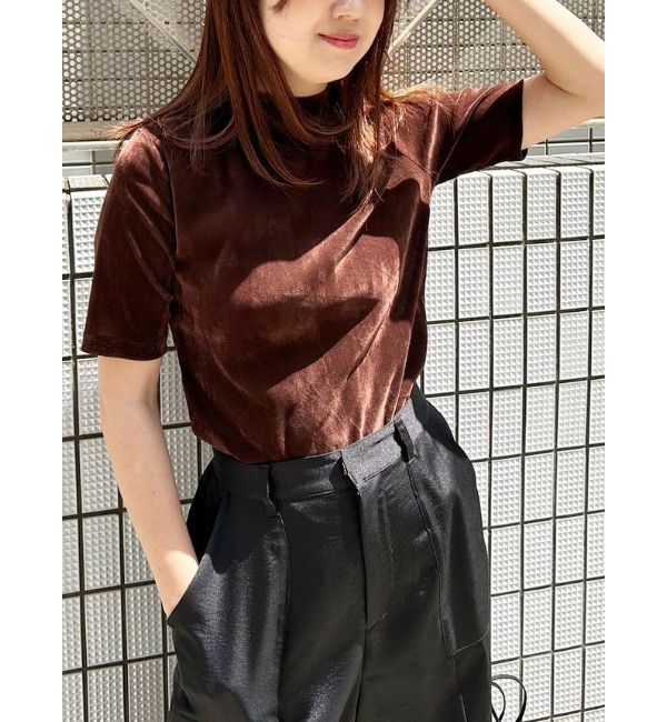 CALNAMUR「TULLE FLOCKING EMB TOPS/チュールフロッキングエンブロイダリートップス」|Tシャツ・カットソー|