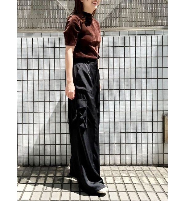 CALNAMUR「TULLE FLOCKING EMB TOPS/チュールフロッキングエンブロイダリートップス」|Tシャツ・カットソー|