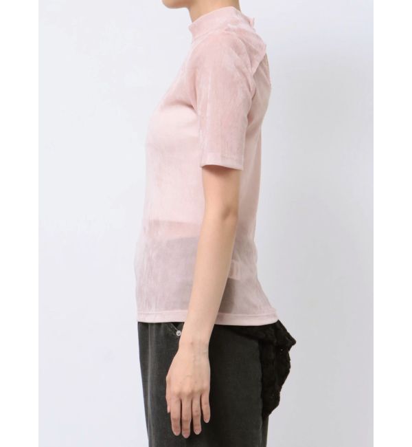 CALNAMUR「TULLE FLOCKING EMB TOPS/チュールフロッキングエンブロイダリートップス」|Tシャツ・カットソー|