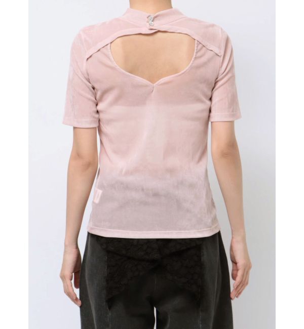 CALNAMUR「TULLE FLOCKING EMB TOPS/チュールフロッキングエンブロイダリートップス」|Tシャツ・カットソー|