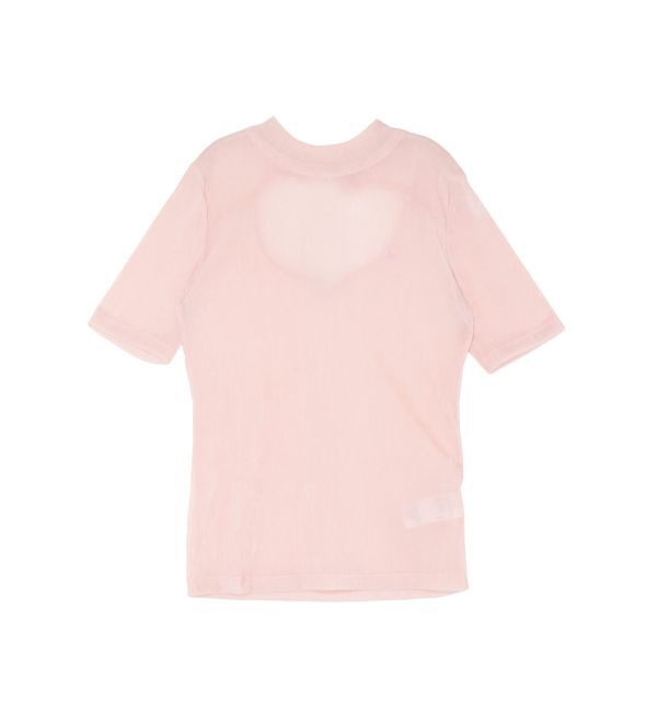 CALNAMUR「TULLE FLOCKING EMB TOPS/チュールフロッキングエンブロイダリートップス」|Tシャツ・カットソー|ピンク