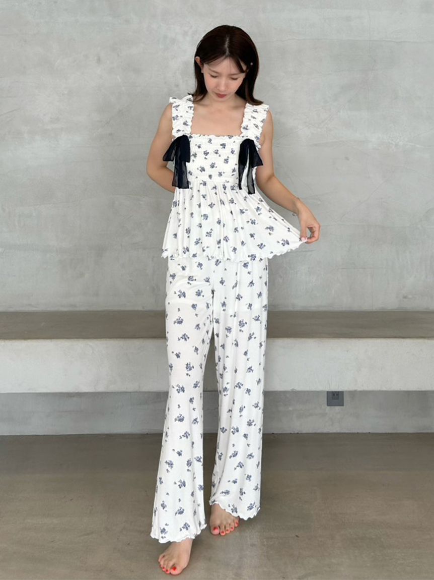 SNIDEL HOME「【接触冷感】フラワーリボンセットアップ」|ルームウェア|