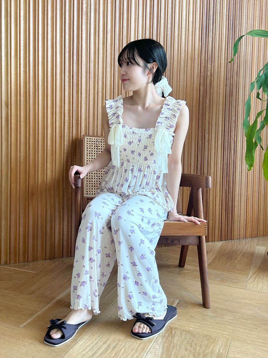 SNIDEL HOME「【接触冷感】フラワーリボンセットアップ」|ルームウェア|