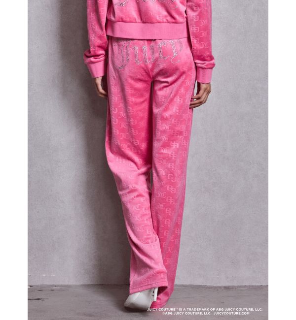 GYDA「GYDA&times;Juicy Couture GG JC Emboss Big Bling Velour Track Pants」|その他|ピンク