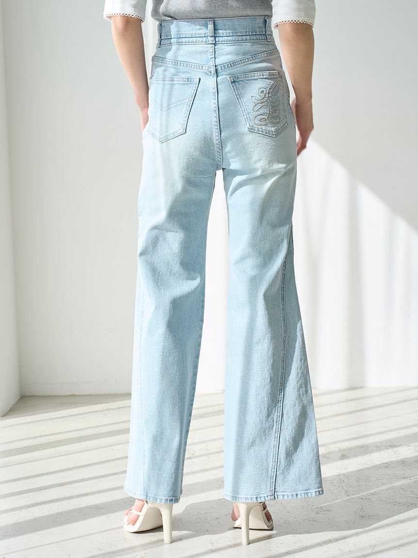 SNIDEL「【00サイズあり】Sustainableストレッチフレアデニムパンツ」|デニム|