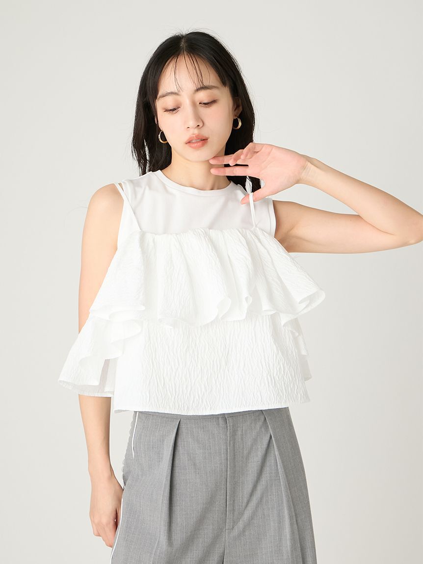 FRAY I.D「2wayジャガードブラウス&times;カットソーセット」|シャツ・ブラウス|