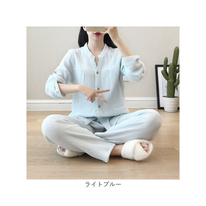 BACKYARD FAMILY「パジャマ レディース 綿100% 長袖 通販 ルームウェア 部屋着 上下セット 寝巻き 寝間着」|ルームウェア|