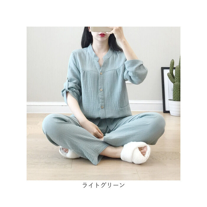 BACKYARD FAMILY「パジャマ レディース 綿100% 長袖 通販 ルームウェア 部屋着 上下セット 寝巻き 寝間着」|ルームウェア|