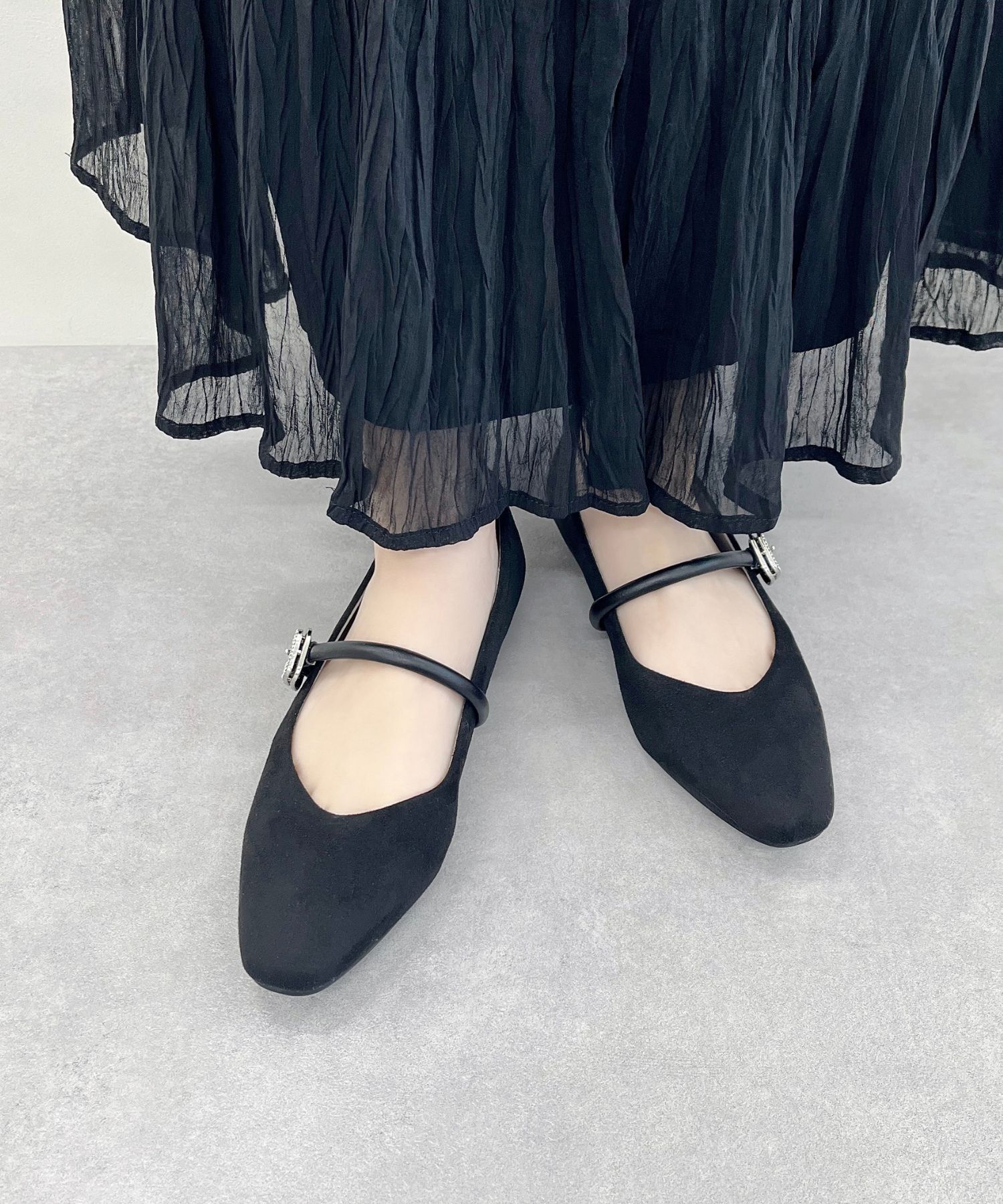 WA Oriental TRaffic「ビジューバックルストラップパンプス/52109」|パンプス|BLACK