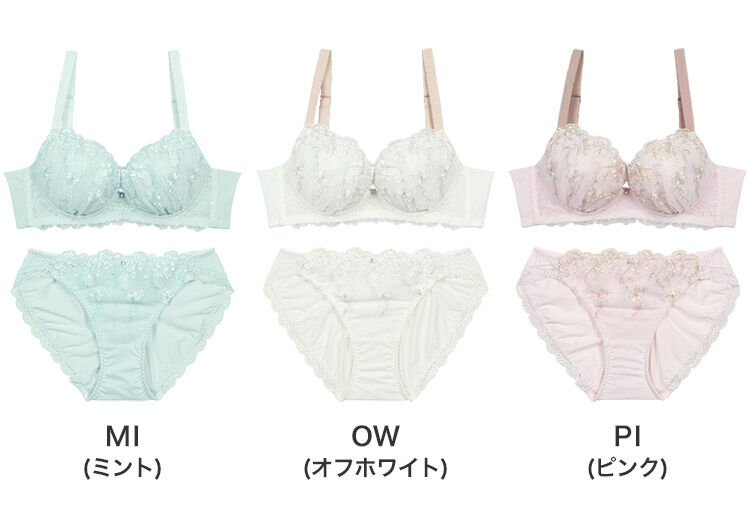 intesucre「アンテシュクレ 毎日フィットブラ ぴったり丸胸タイプ ブラセット B-F/60-75 IBT392S」|インナー|