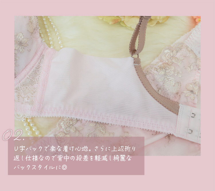 intesucre「アンテシュクレ 毎日フィットブラ ぴったり丸胸タイプ ブラセット B-F/60-75 IBT392S」|インナー|